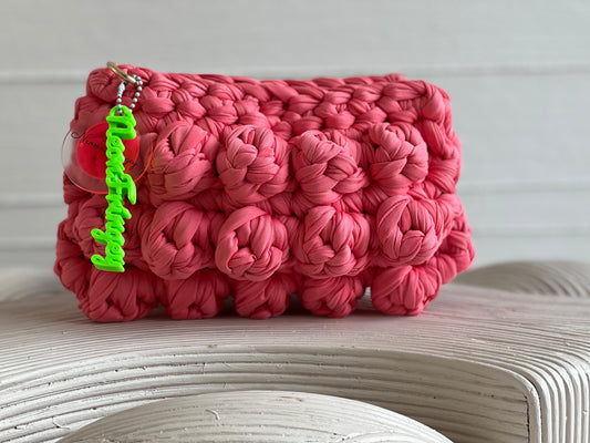 PINK BUBBLE CLUTCH MINI