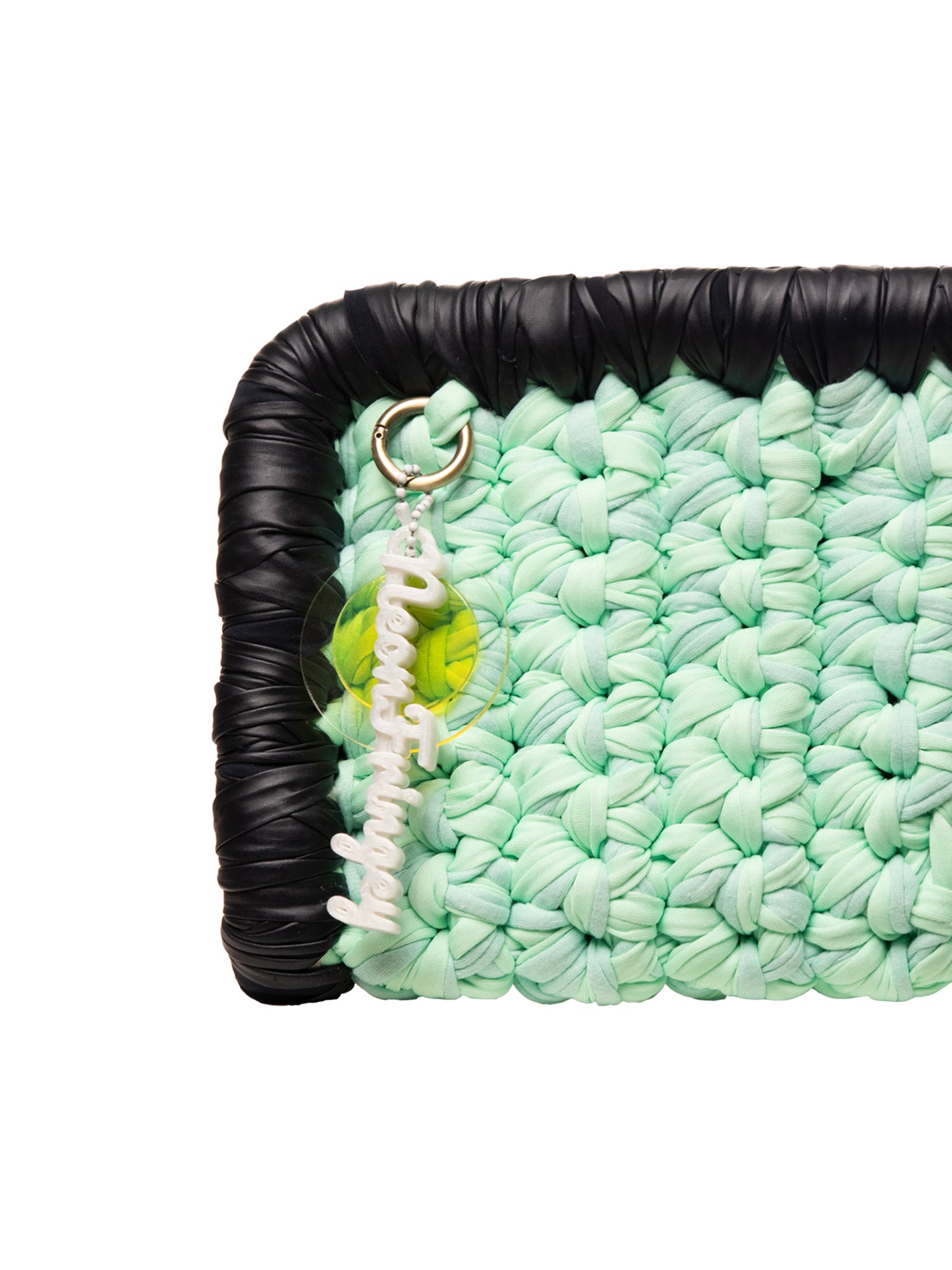 BLUE+ MINT BORDER CLUTCH