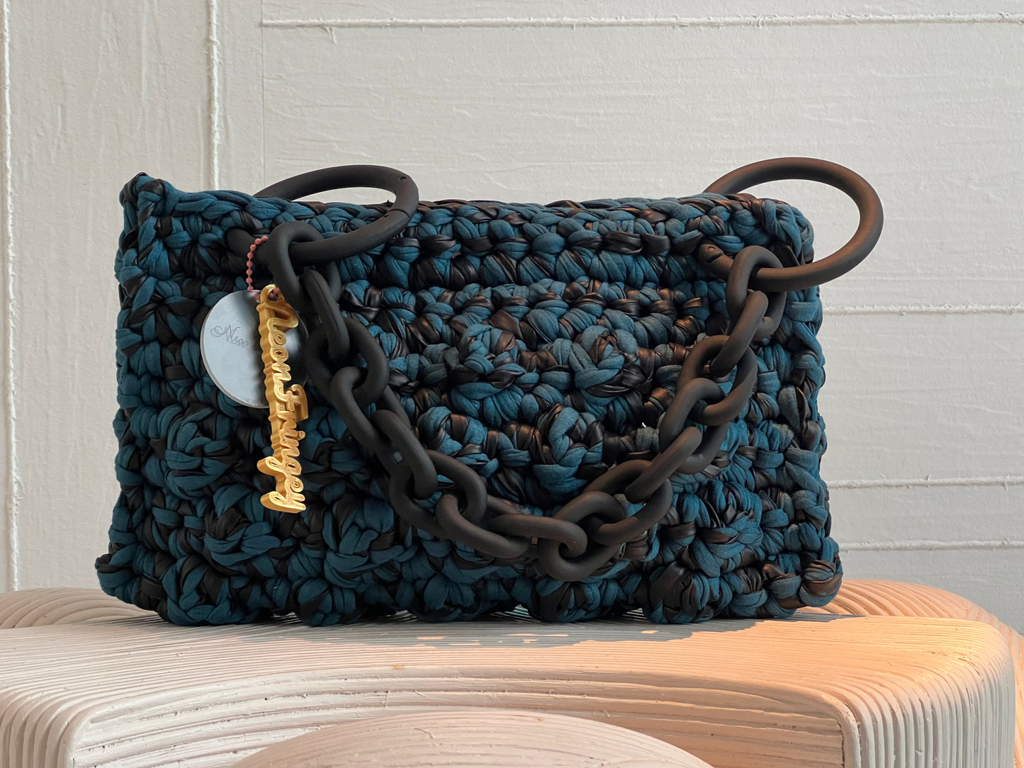 BLUE +BLACK BUBBLE BAG