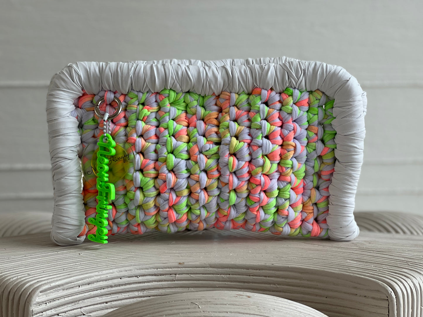 White+ Neon Border Clutch