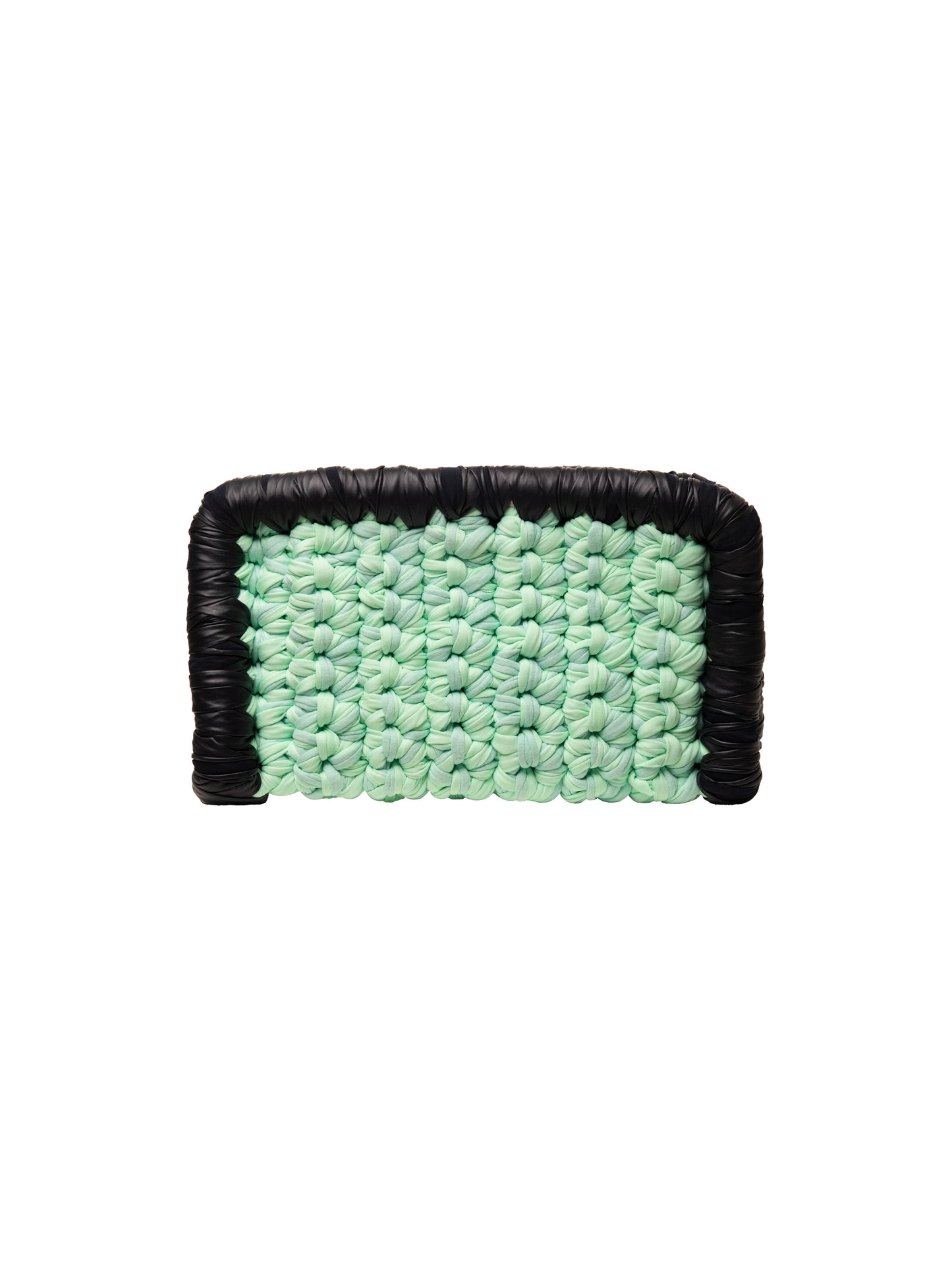 BLUE+ MINT BORDER CLUTCH