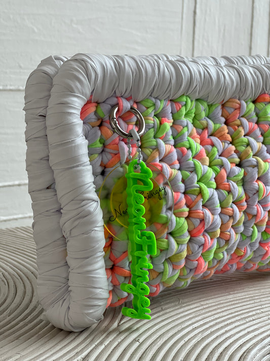 White+ Neon Border Clutch