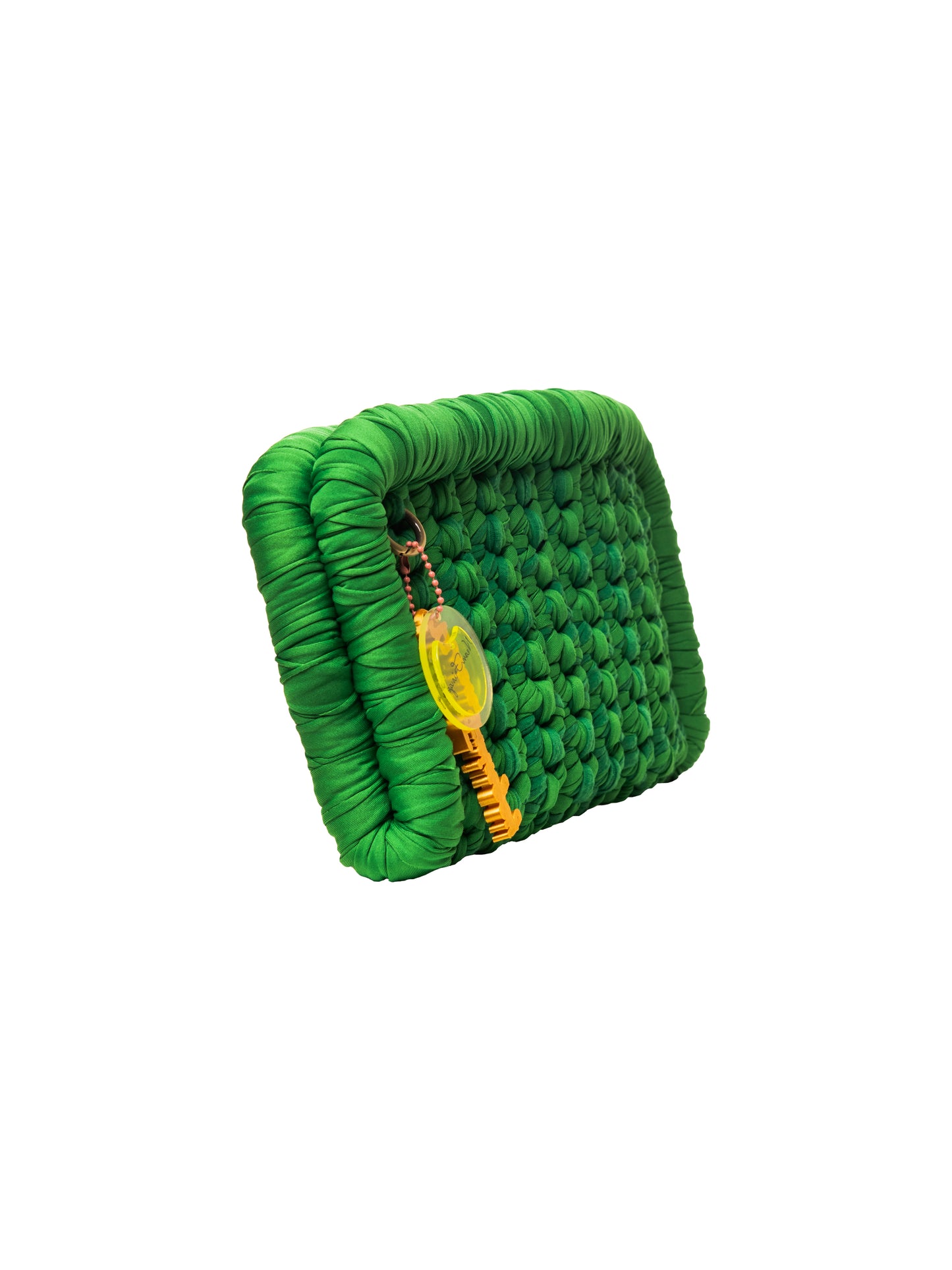 KELLY GREEN BORDER CLUTCH