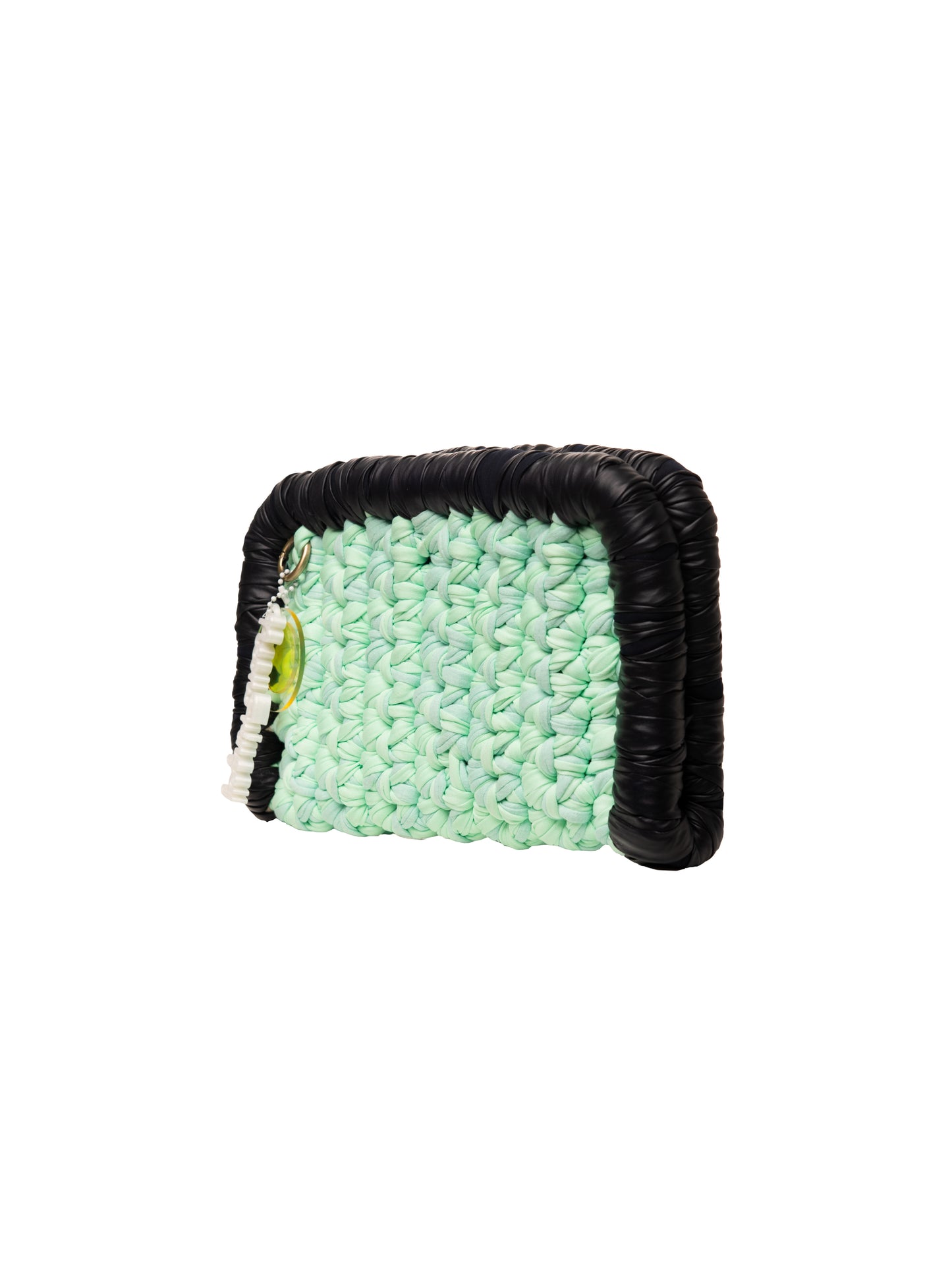 BLUE+ MINT BORDER CLUTCH