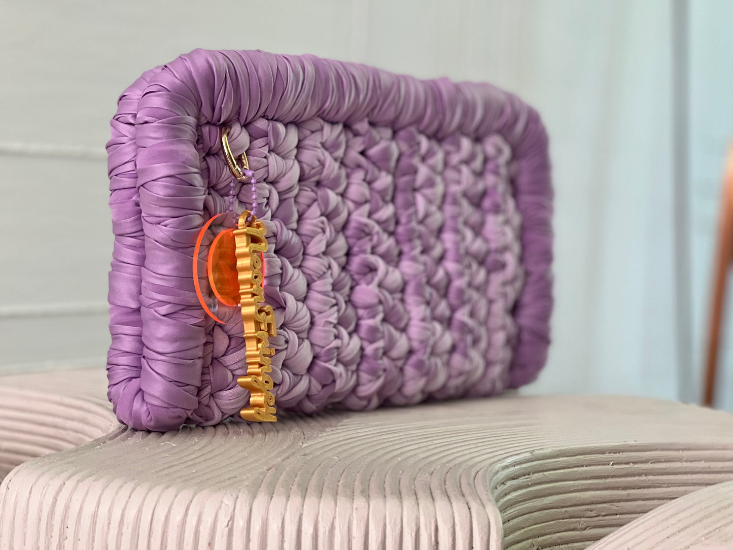 LAVENDER BORDER CLUTCH