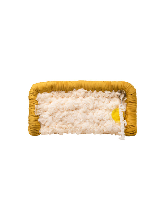 Mustard/Lace Border Clutch