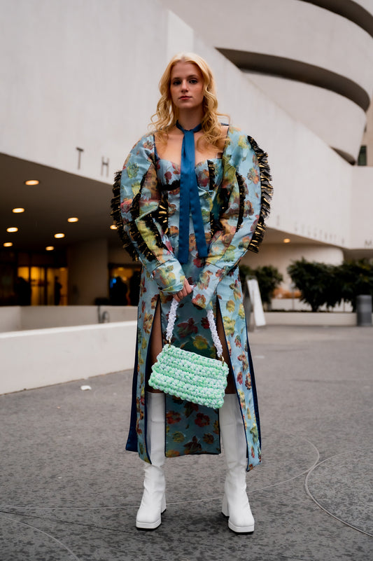 Mint Translucent Bubble Bag