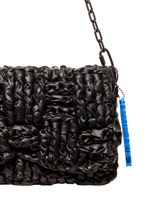 Black Basketweave Bag SM