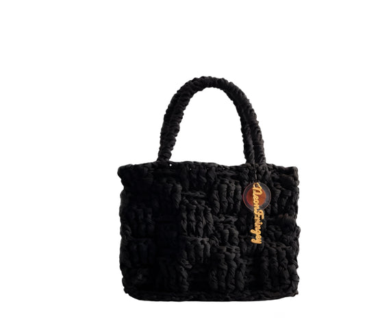Black Basketweave Tote