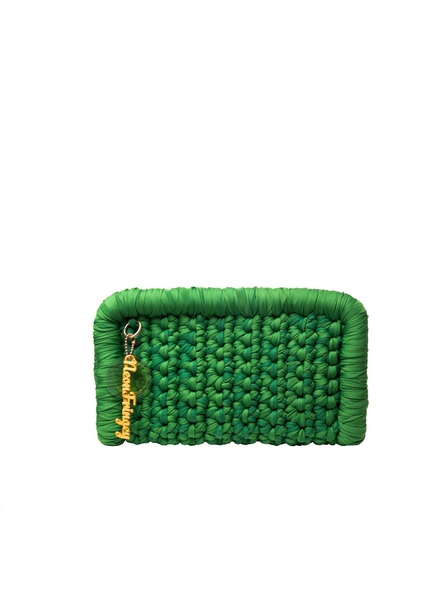 KELLY GREEN BORDER CLUTCH