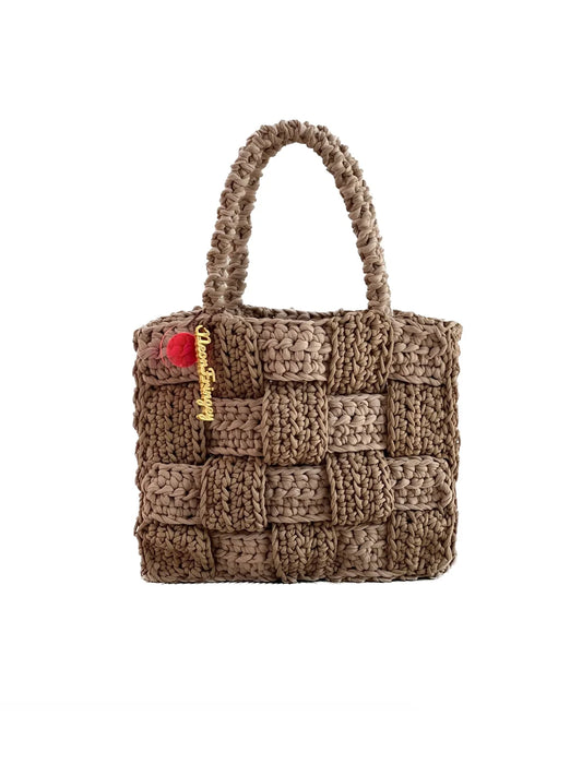 TAN TEXTURED TOTE