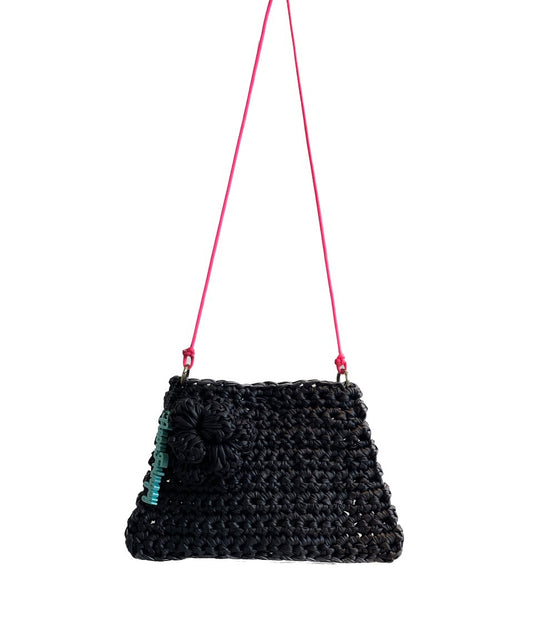 Dark Navy Mini Trapezoid w/flower