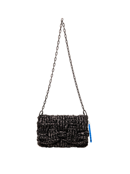 Black Basketweave Bag SM